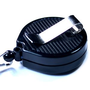 Pull Reel / Badge Reel with Belt Clip and 1-3/16" diameter round imprint