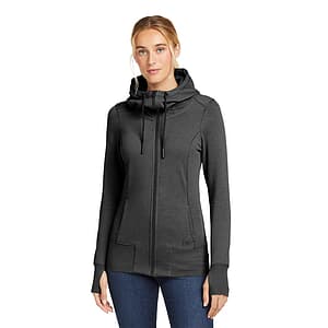 New Era Women's Tri-Blend Fleece Full-Zip Hoodie. LNEA511